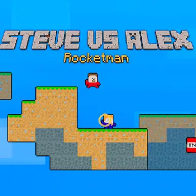 Steve vs Alex Rocketman game