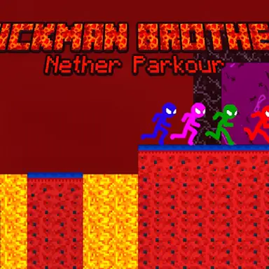 Stickman Brothers Nether Parkour game