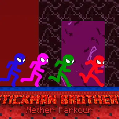Stickman Brothers Nether Parkour oyunu