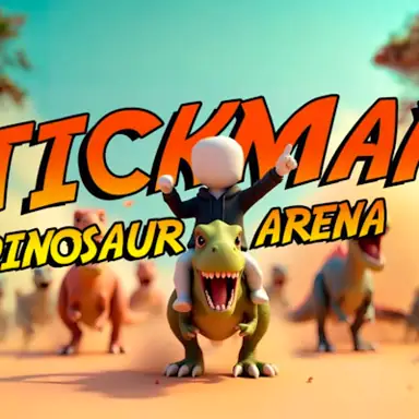 Stickman. Dinosaur arena game