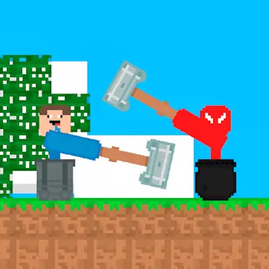 Stickman vs Noob Hammer game