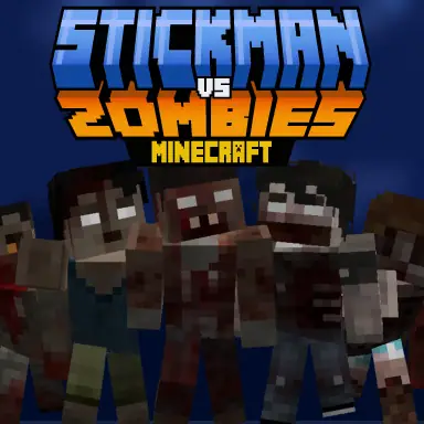 Stickman vs Zombies Minecraft oyunu