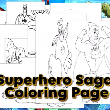 Superhero Saga Coloring Page oyunu