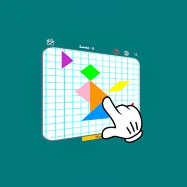 Tangram Collect the cat game