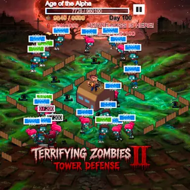 Terrifying Zombies Tower Defense II oyunu