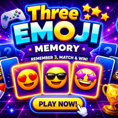 Three Emoji Memory oyunu