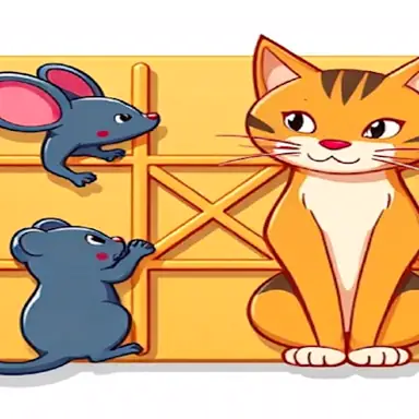 Tic-Tac-Toe Mouse vs. Cat game