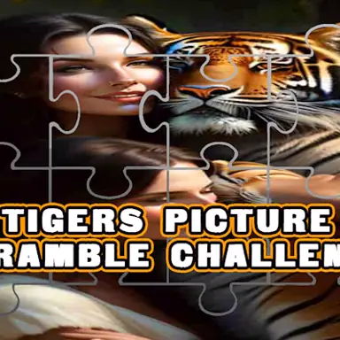 Tigers Picture Scramble Challenge game