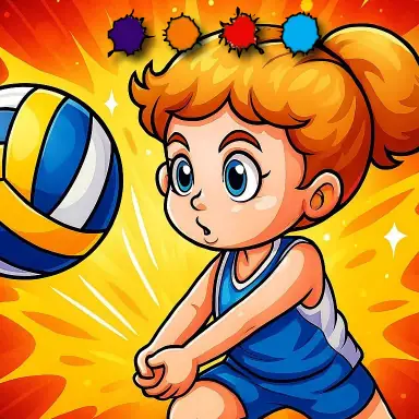 Volleyball Fun Coloring game