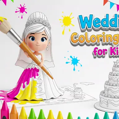 Wedding Coloring Book for Kids oyunu