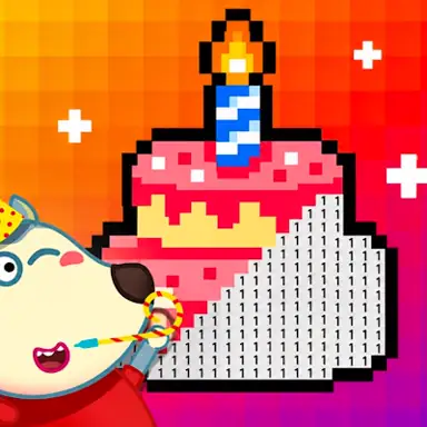 Wolfoo Birthday Pixel Art oyunu