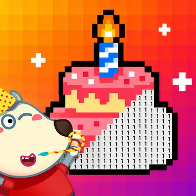 Wolfoo Birthday Pixel Art oyunu