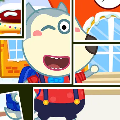 Wolfoo Tangram oyunu