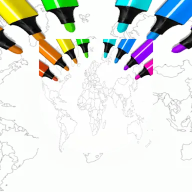 World Map Coloring For Kids game