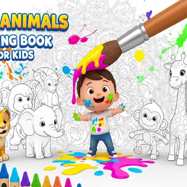Zoo Animals Coloring Book for Kids oyunu